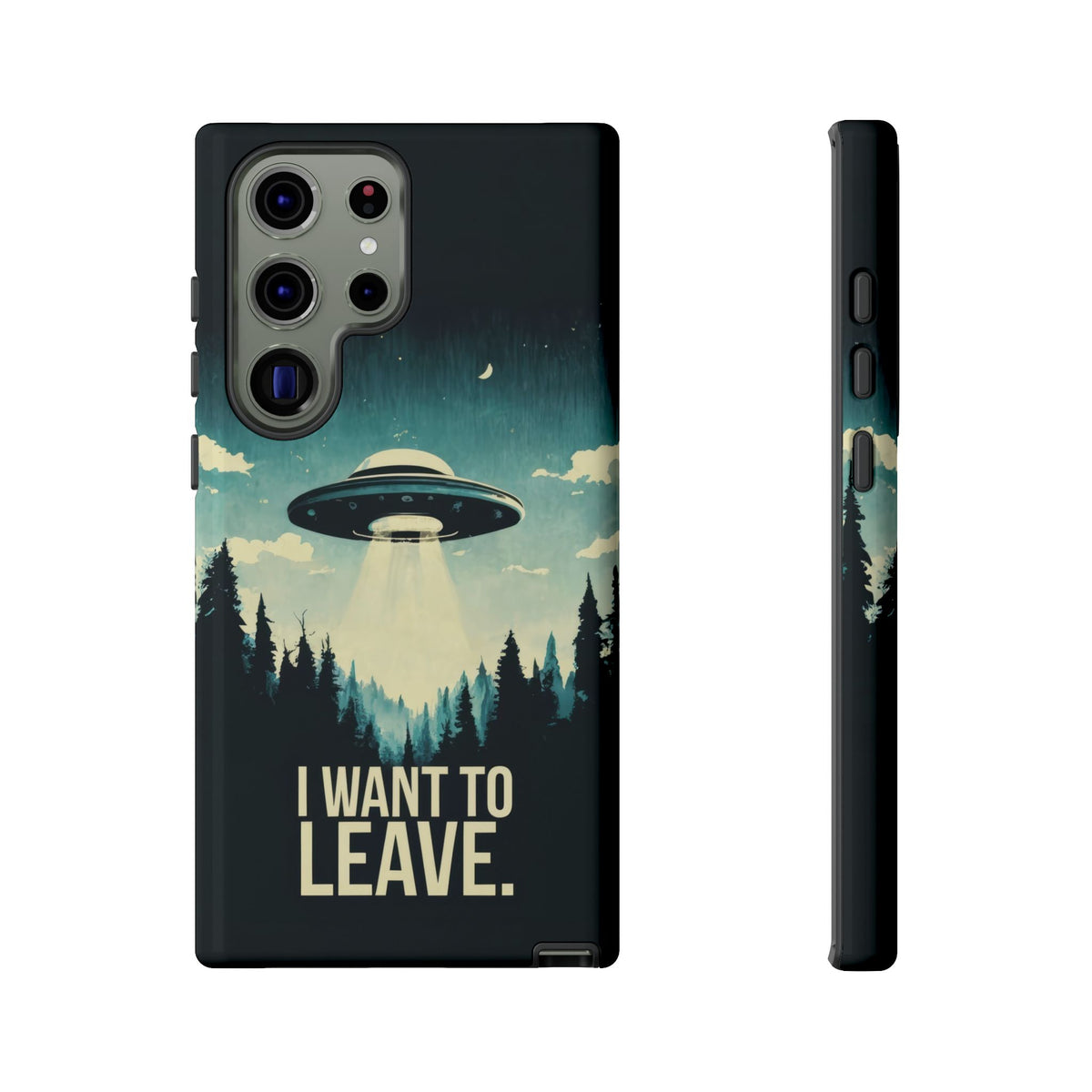 Vintage Alien UFO Graphic Tough Phone Cases