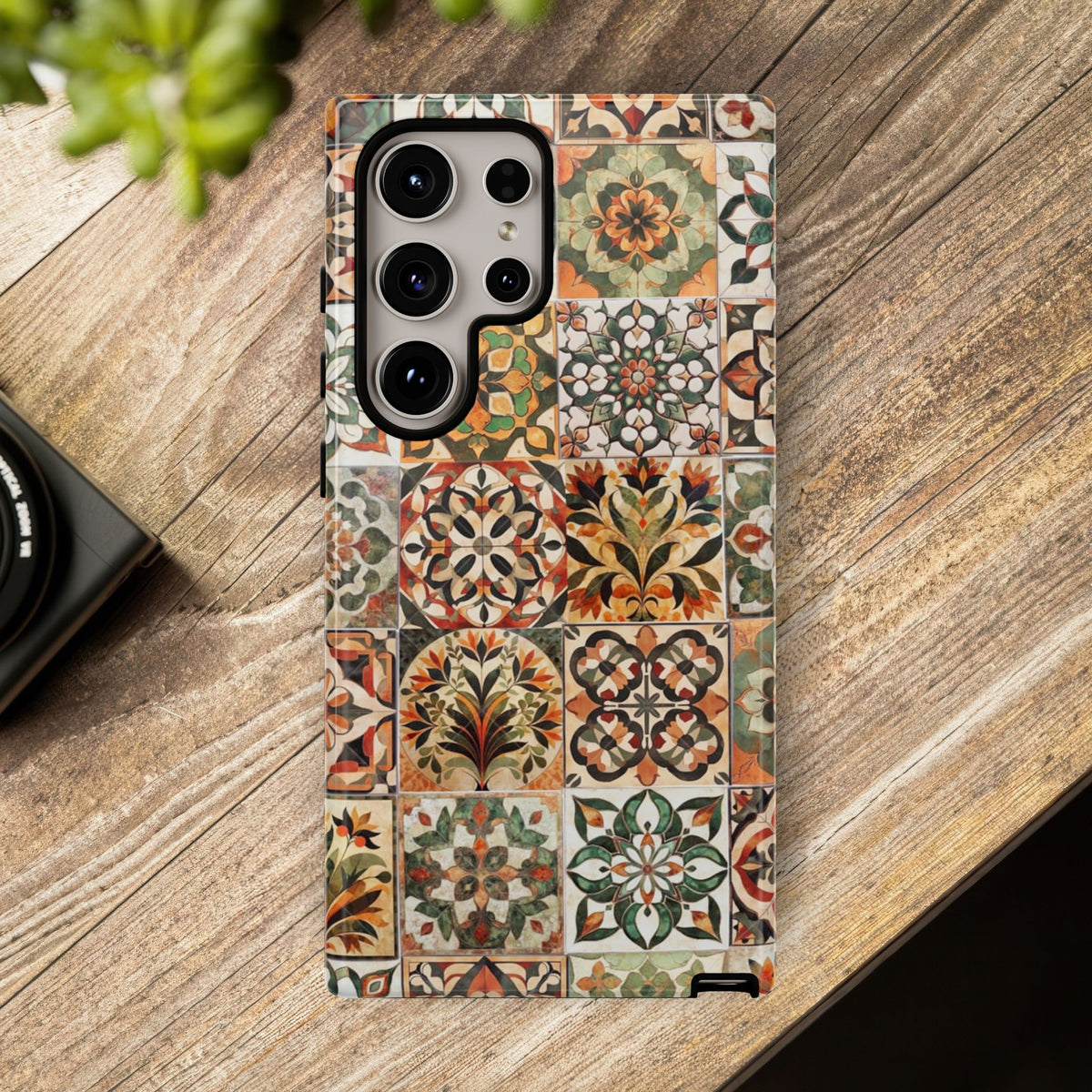 Vintage Mosaic Tile Graphic Tough Phone Cases