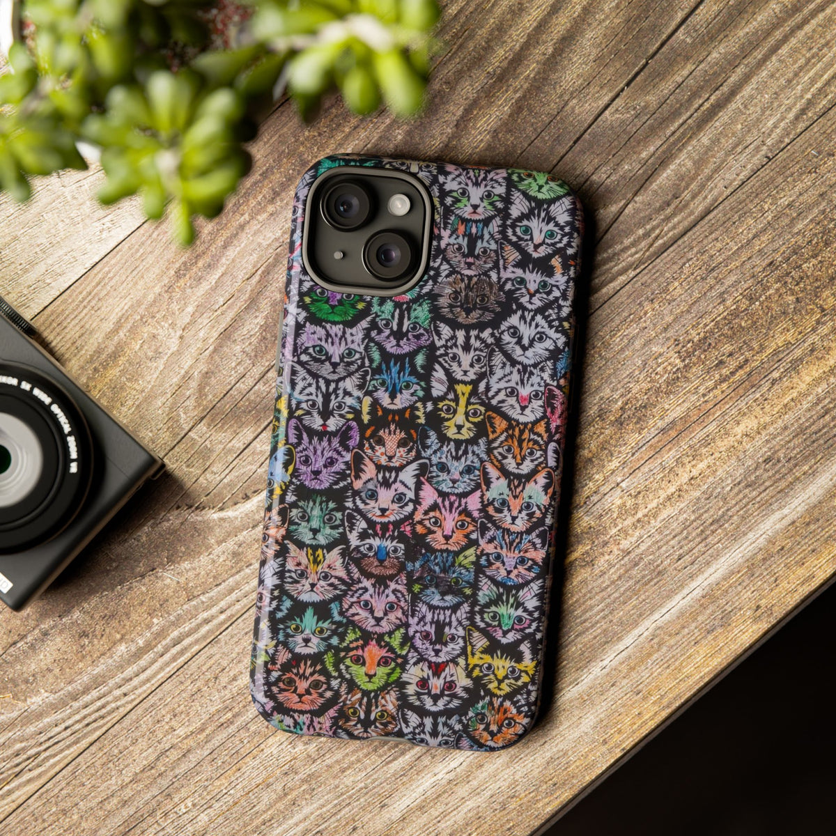Aesthetic Cats Case - Vintage Kitty Graphic Tough Phone Cases