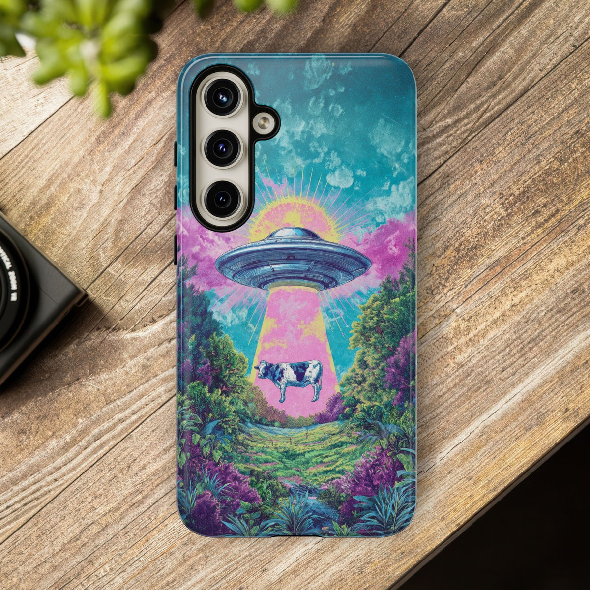Vintage Alien UFO Graphic Tough Phone Cases