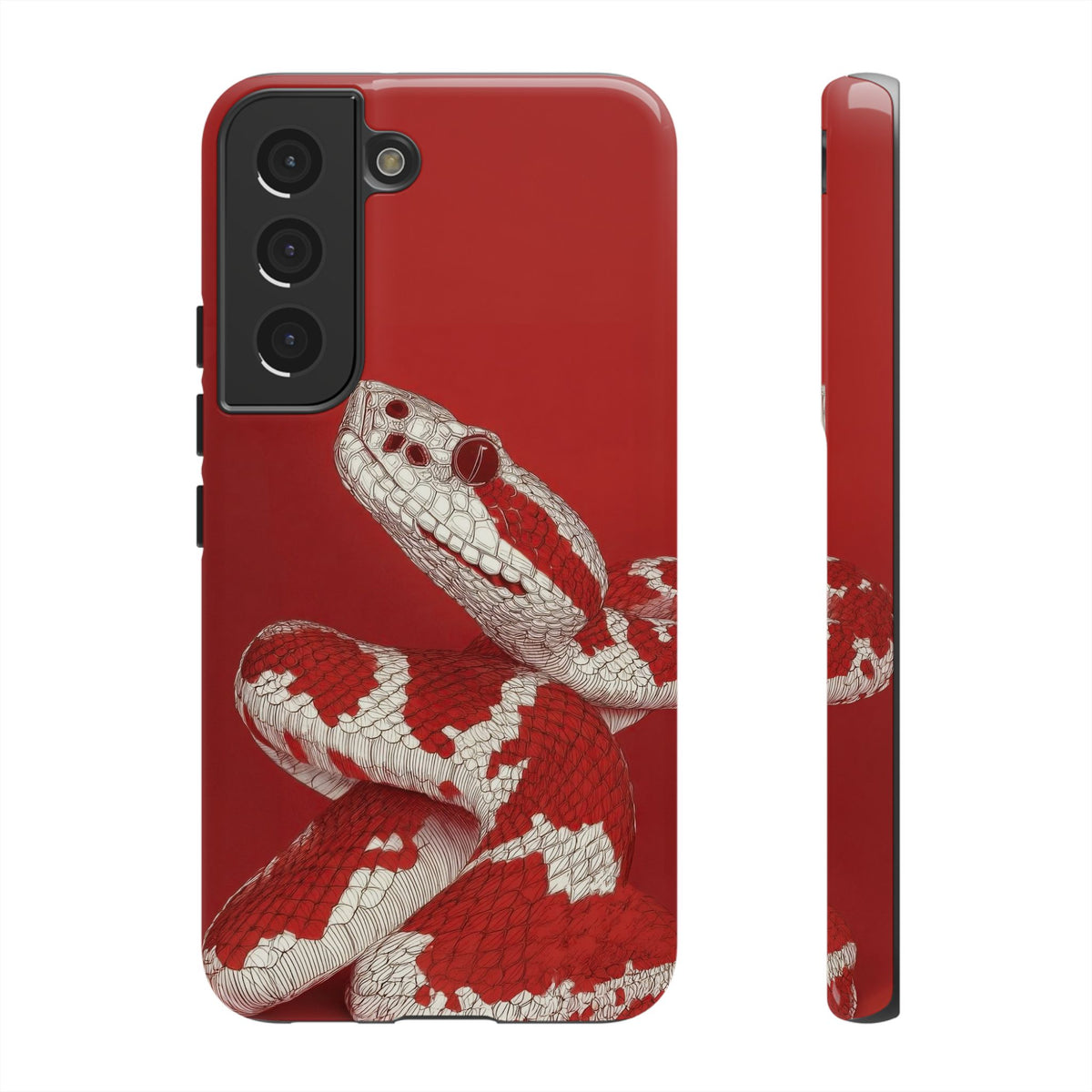 The Snake - Etching Style Series Graphic Tough Phone Cases