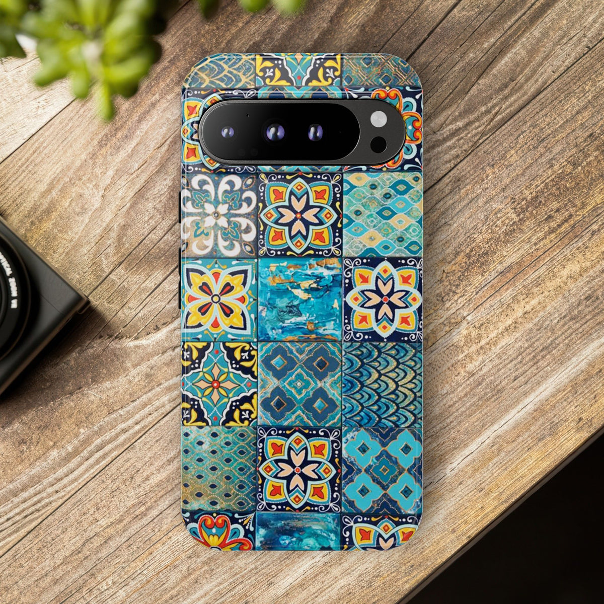 Vintage Mosaic Tile Graphic Tough Phone Cases