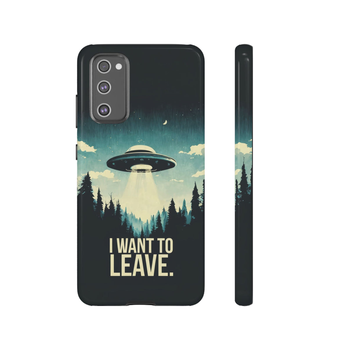 Vintage Alien UFO Graphic Tough Phone Cases