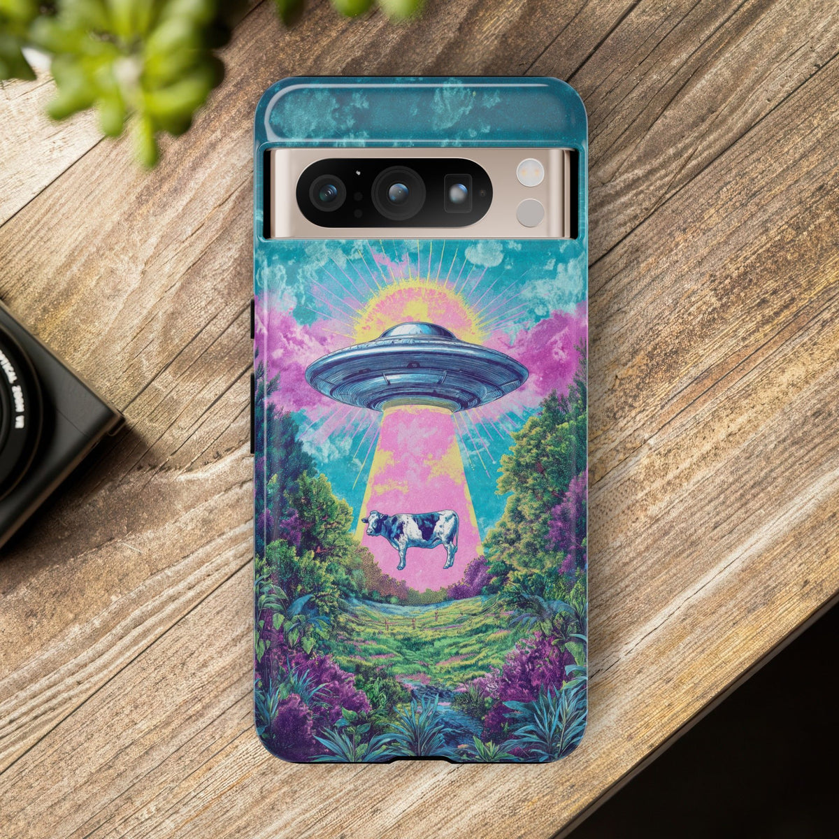Vintage Alien UFO Graphic Tough Phone Cases