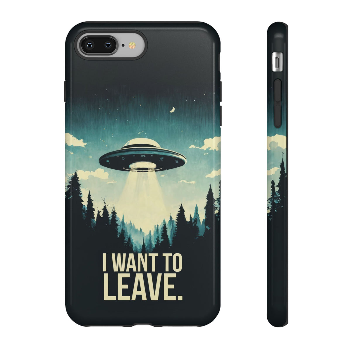 Vintage Alien UFO Graphic Tough Phone Cases