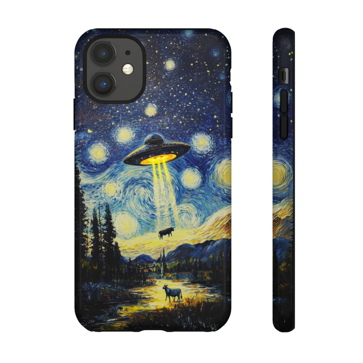 Vintage Alien UFO Graphic Tough Phone Cases