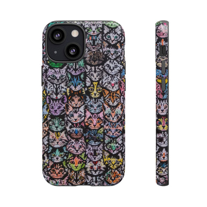 Aesthetic Cats Case - Vintage Kitty Graphic Tough Phone Cases