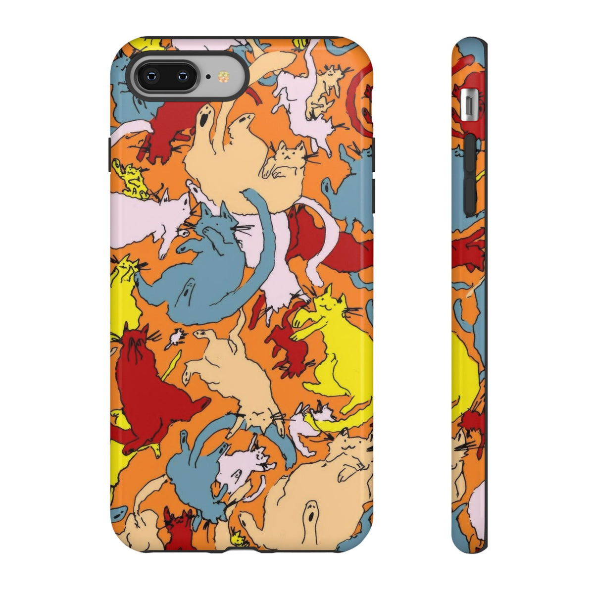 Aesthetic Cats Case - Vintage Kitty Graphic Tough Phone Cases
