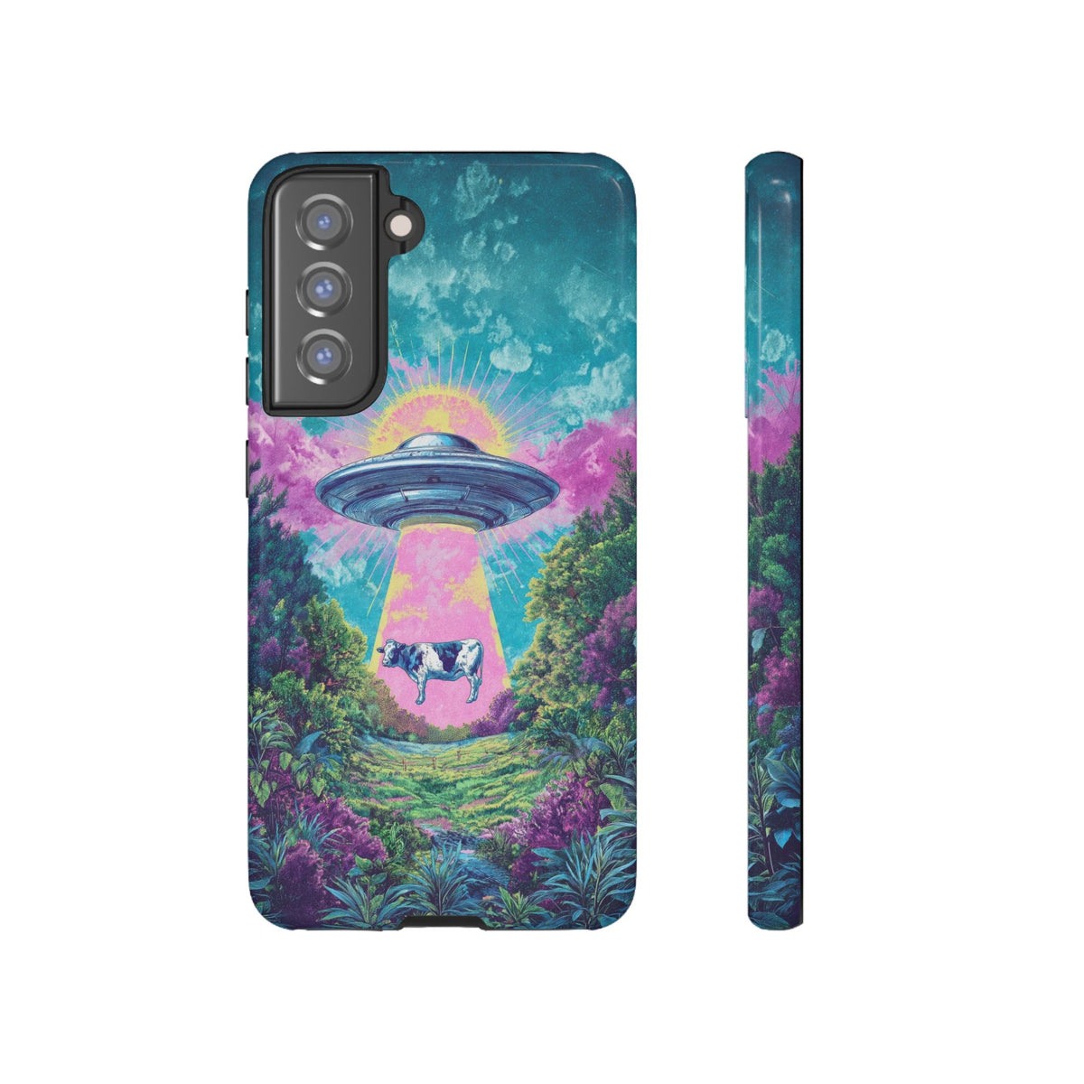 Vintage Alien UFO Graphic Tough Phone Cases