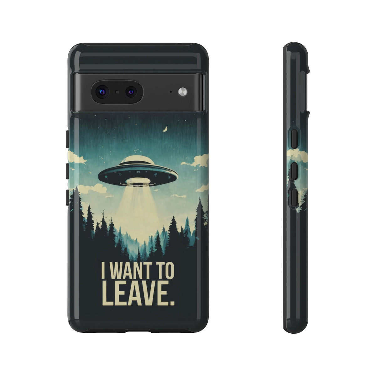 Vintage Alien UFO Graphic Tough Phone Cases