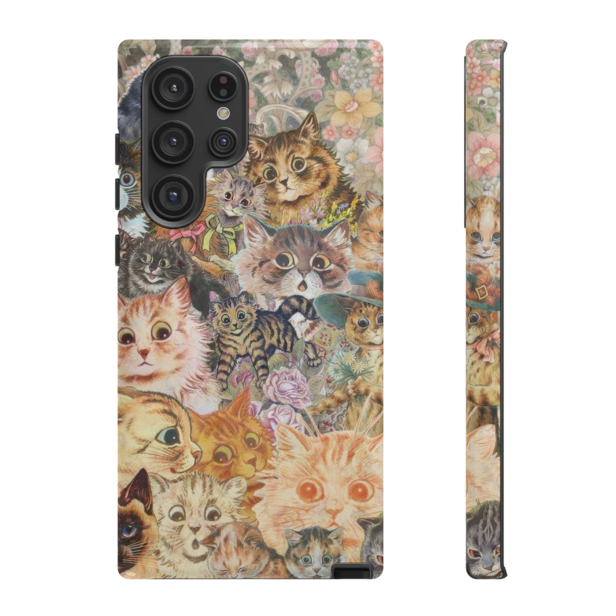 Aesthetic Cats Case - Vintage Kitty Graphic Tough Phone Cases