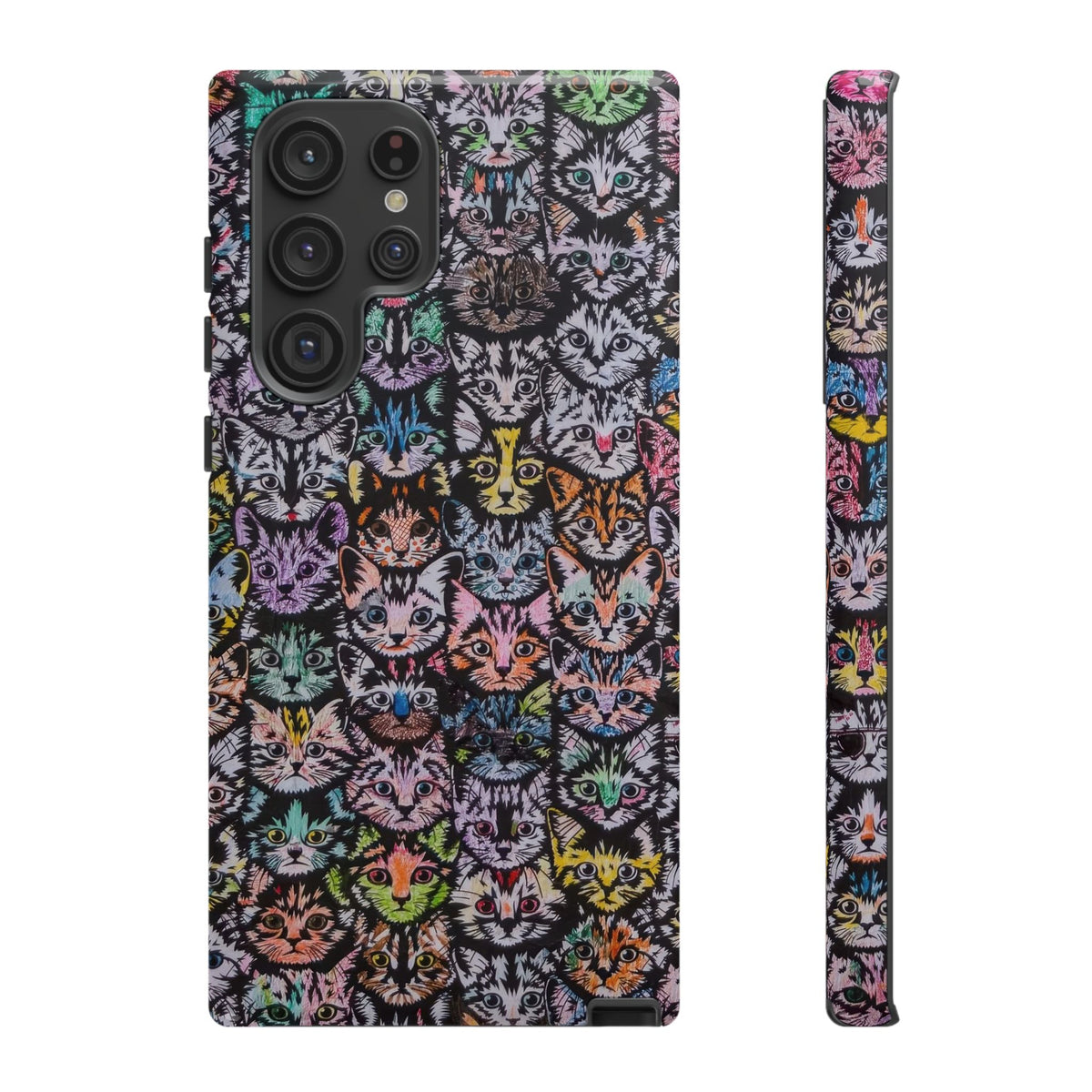 Aesthetic Cats Case - Vintage Kitty Graphic Tough Phone Cases