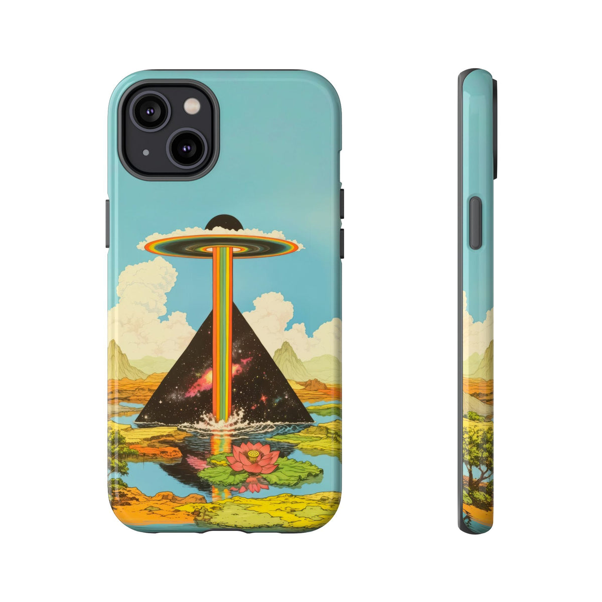 Vintage Alien UFO Graphic Tough Phone Cases