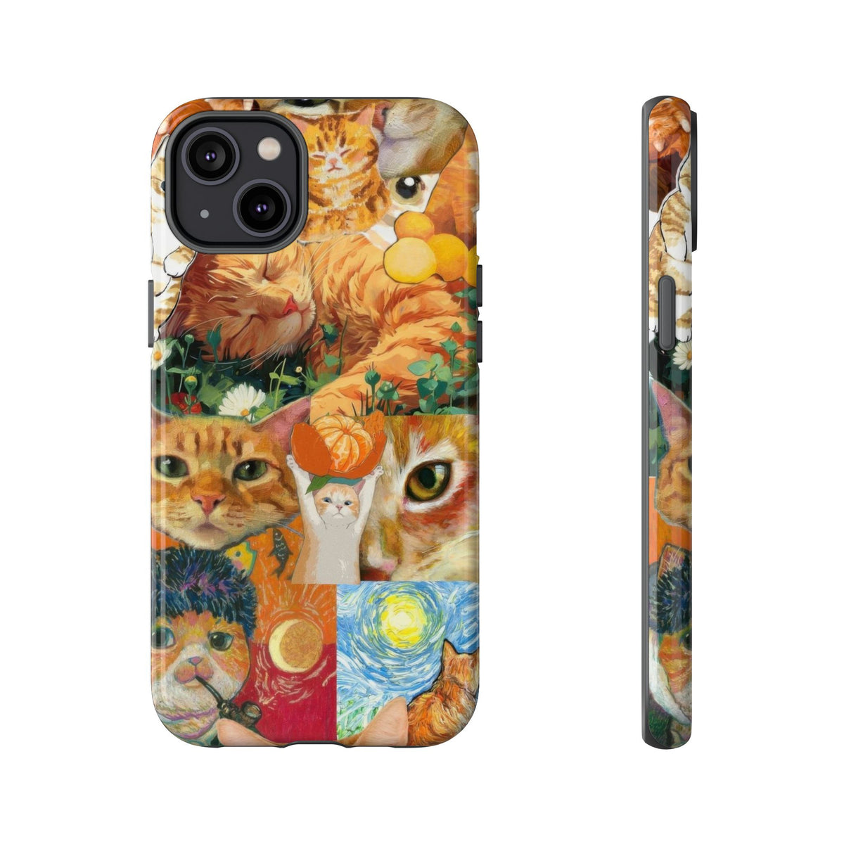 Aesthetic Cats Case - Vintage Kitty Graphic Tough Phone Cases
