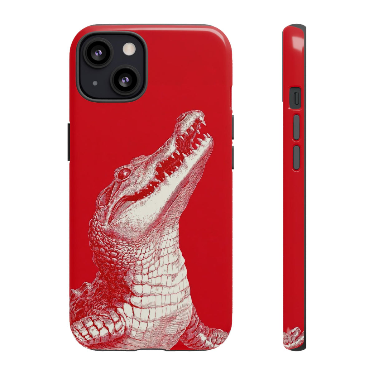 The Crocodile - Etching Style Series Graphic Tough Phone Cases
