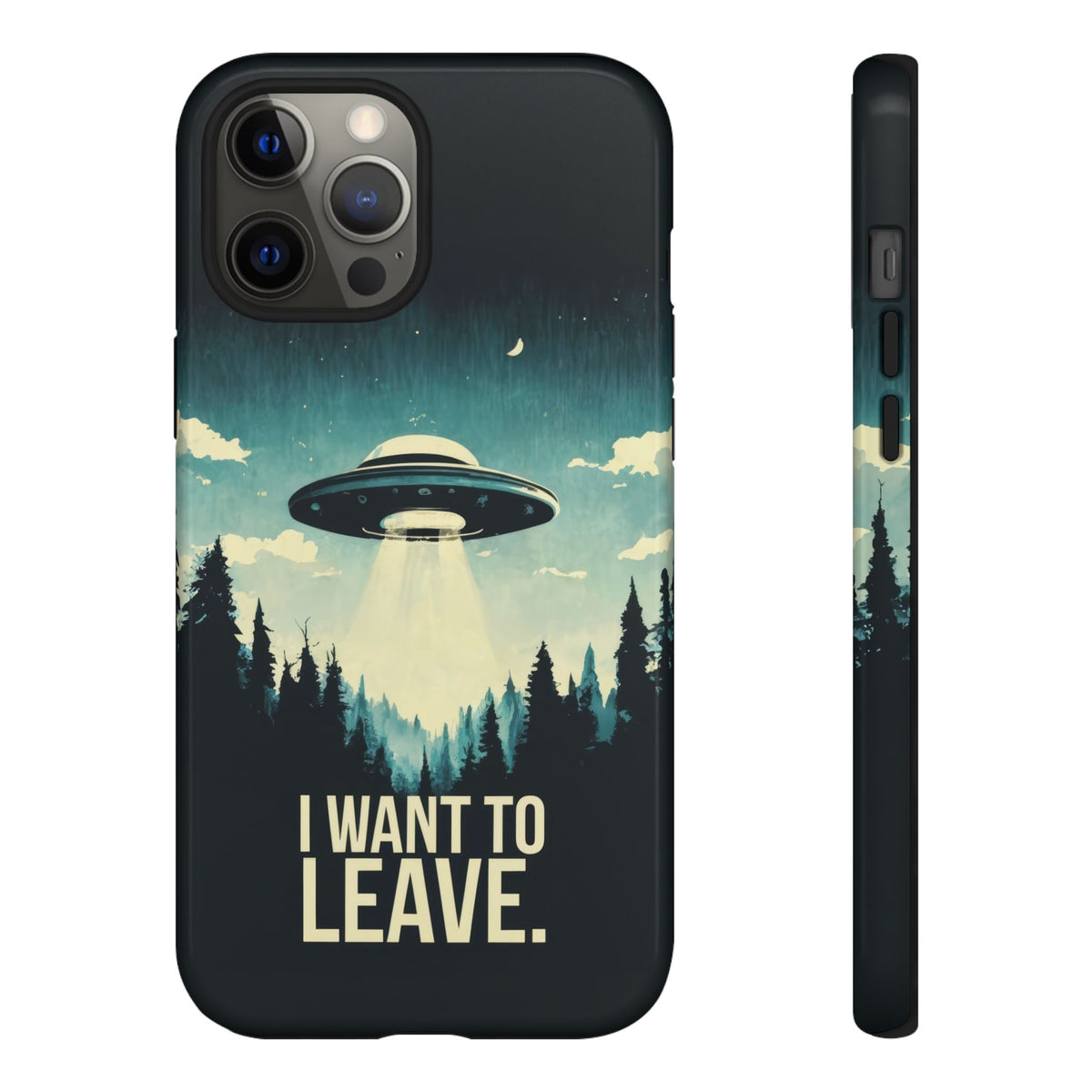 Vintage Alien UFO Graphic Tough Phone Cases