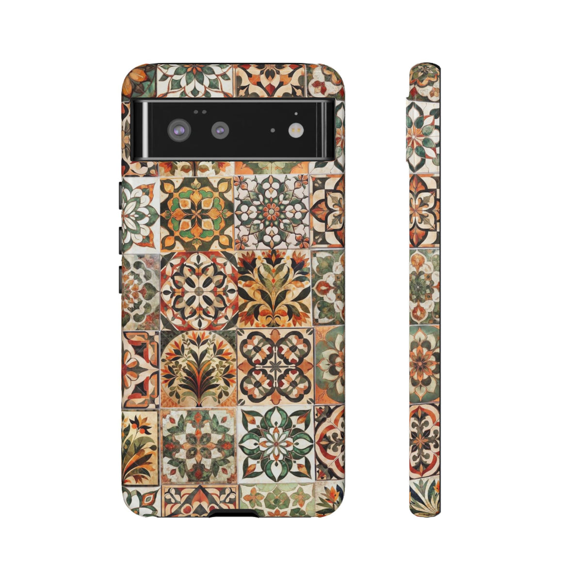 Vintage Mosaic Tile Graphic Tough Phone Cases