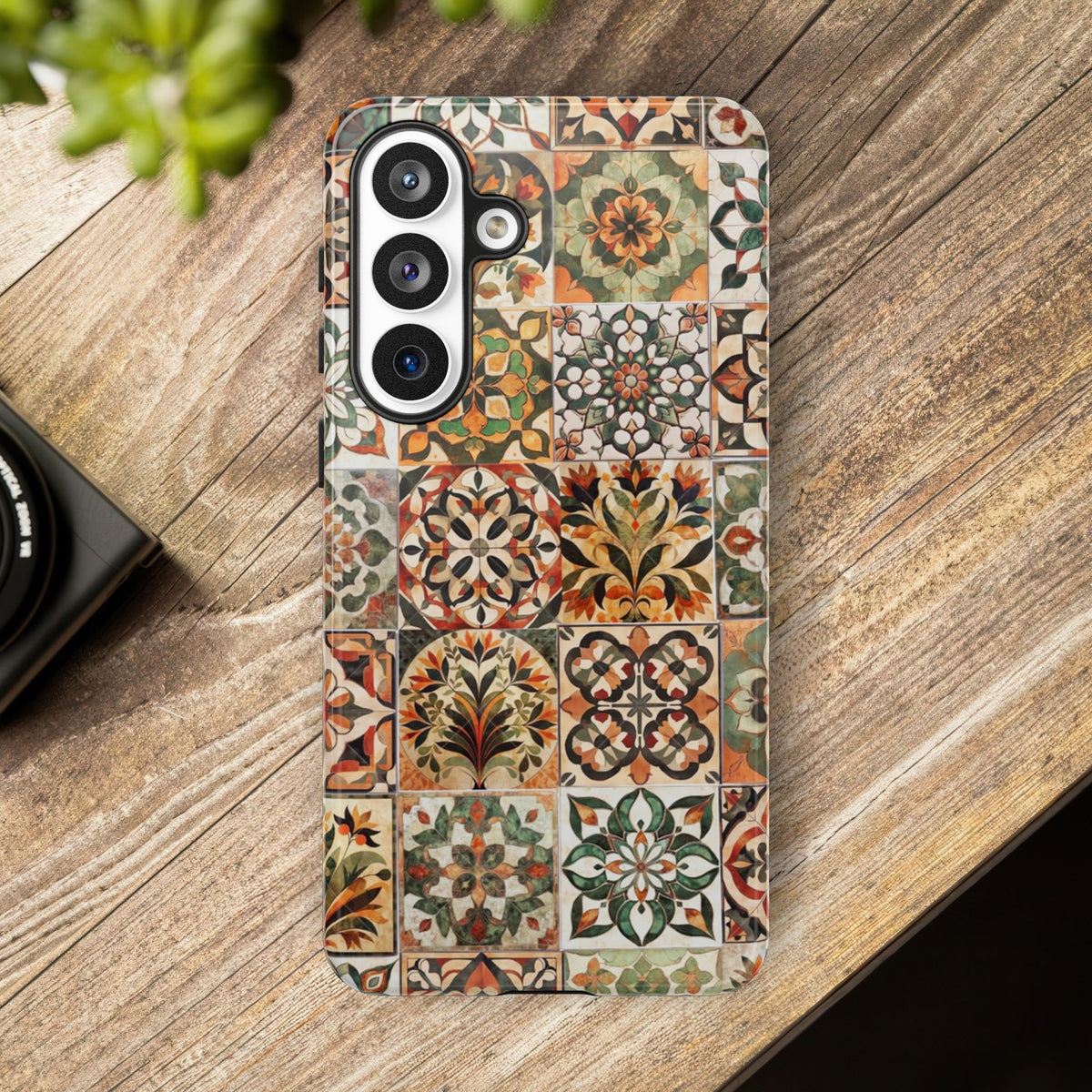 Vintage Mosaic Tile Graphic Tough Phone Cases
