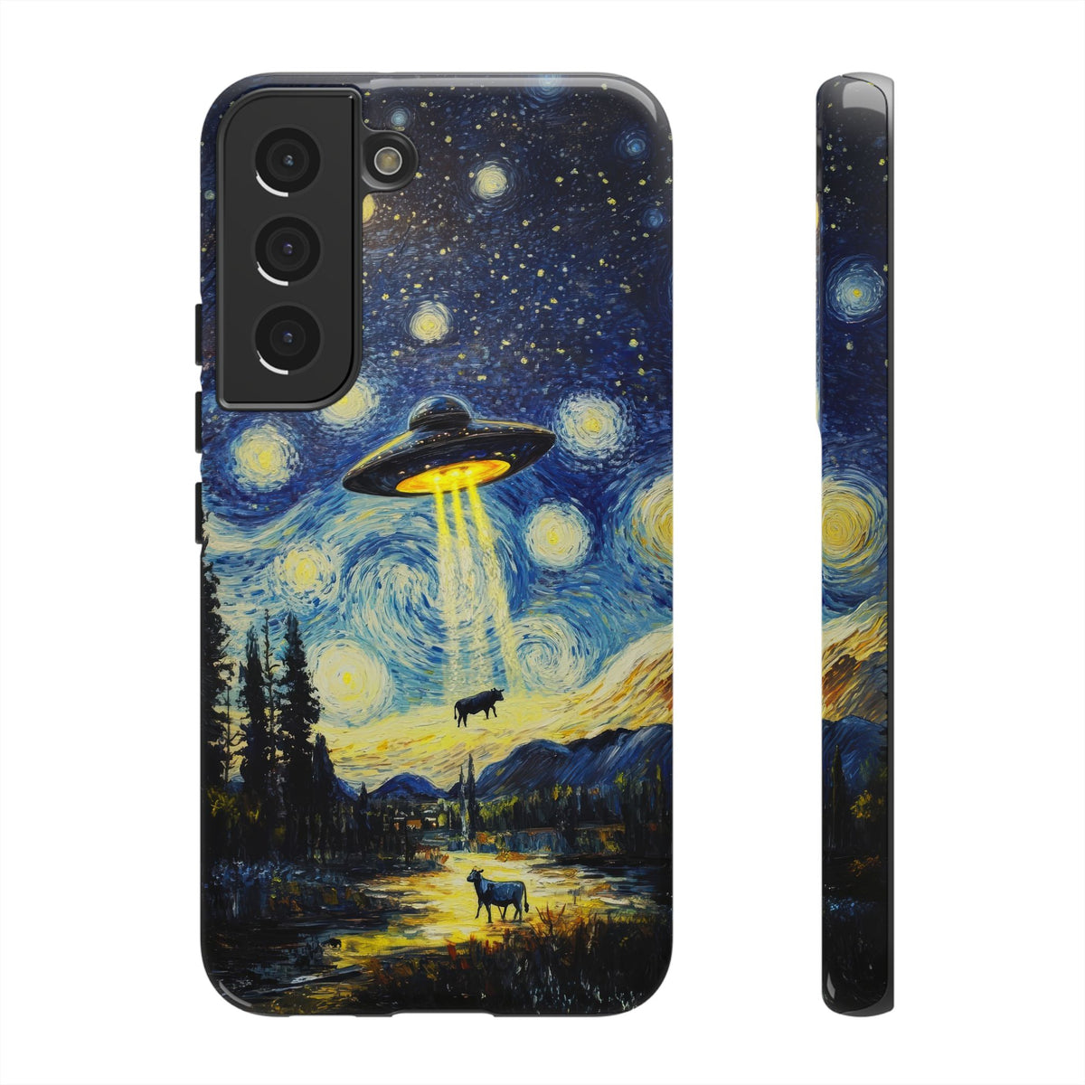 Vintage Alien UFO Graphic Tough Phone Cases