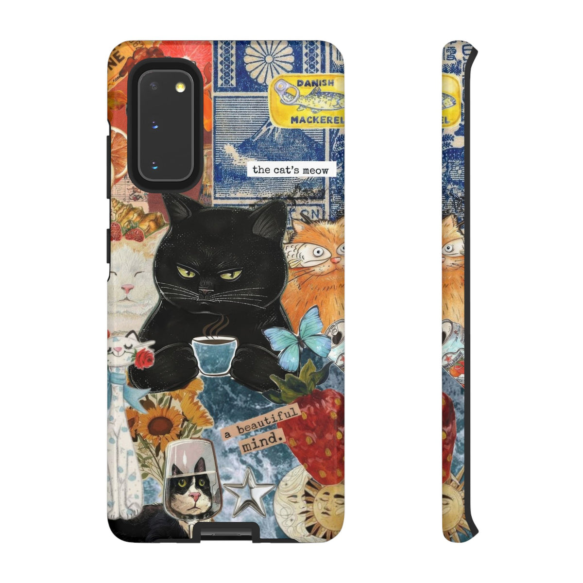 Aesthetic Cats Case - Vintage Kitty Graphic Tough Phone Cases