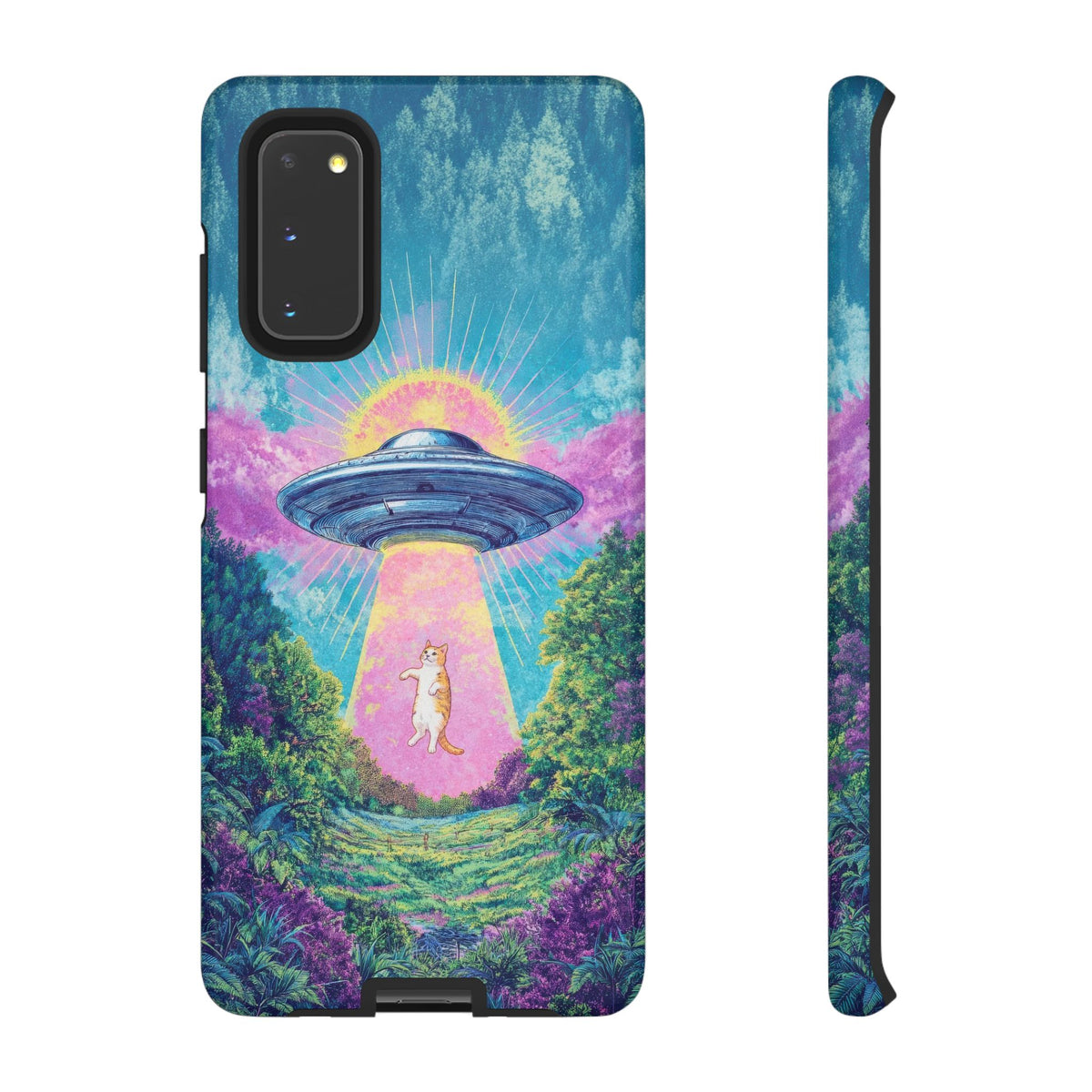 Vintage Alien UFO Graphic Tough Phone Cases