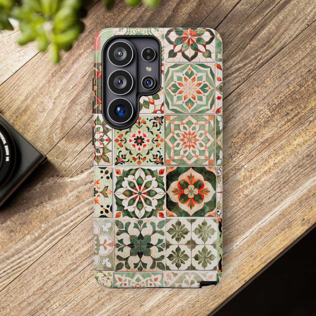 Vintage Mosaic Tile Graphic Tough Phone Cases