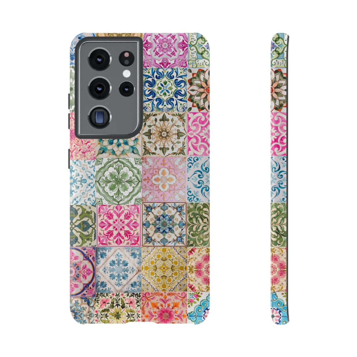 Vintage Mosaic Tile Graphic Tough Phone Cases