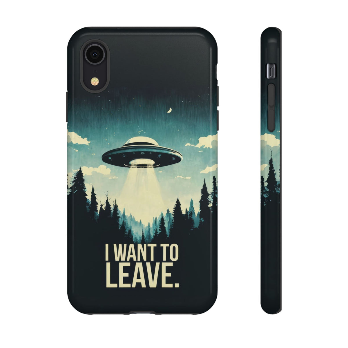 Vintage Alien UFO Graphic Tough Phone Cases