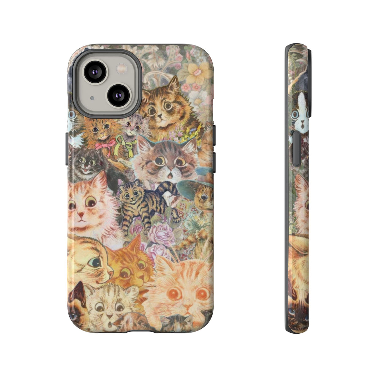 Aesthetic Cats Case - Vintage Kitty Graphic Tough Phone Cases