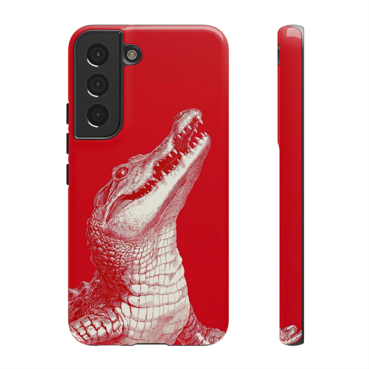 The Crocodile - Etching Style Series Graphic Tough Phone Cases