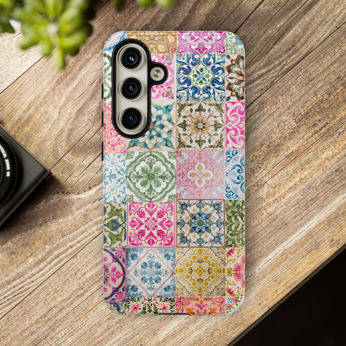 Vintage Mosaic Tile Graphic Tough Phone Cases