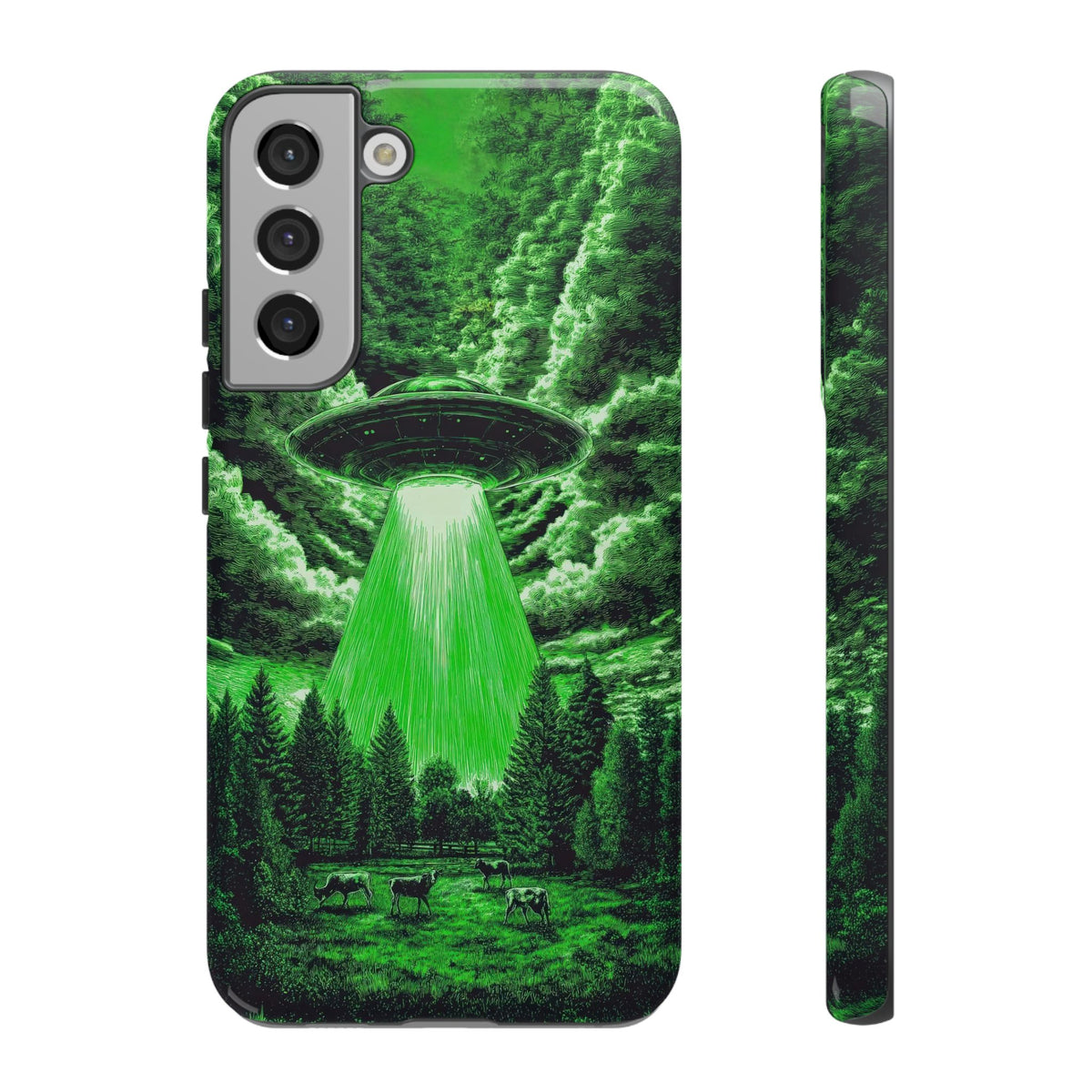 Vintage Alien UFO Graphic Tough Phone Cases