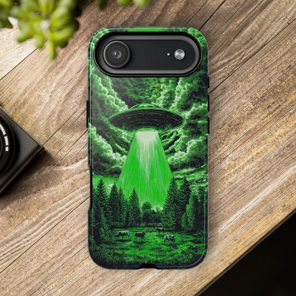 Vintage Alien UFO Graphic Tough Phone Cases