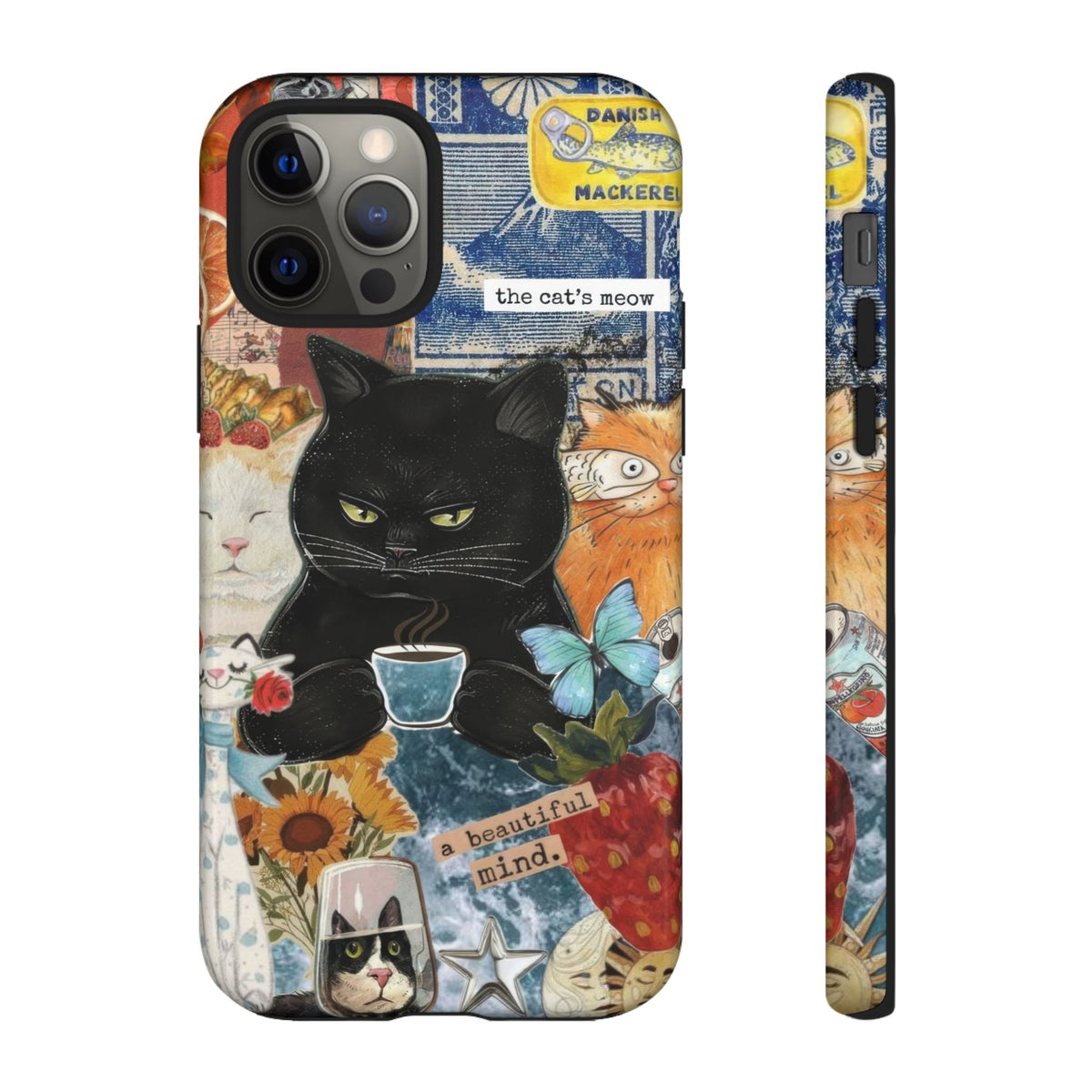 Aesthetic Cats Case - Vintage Kitty Graphic Tough Phone Cases