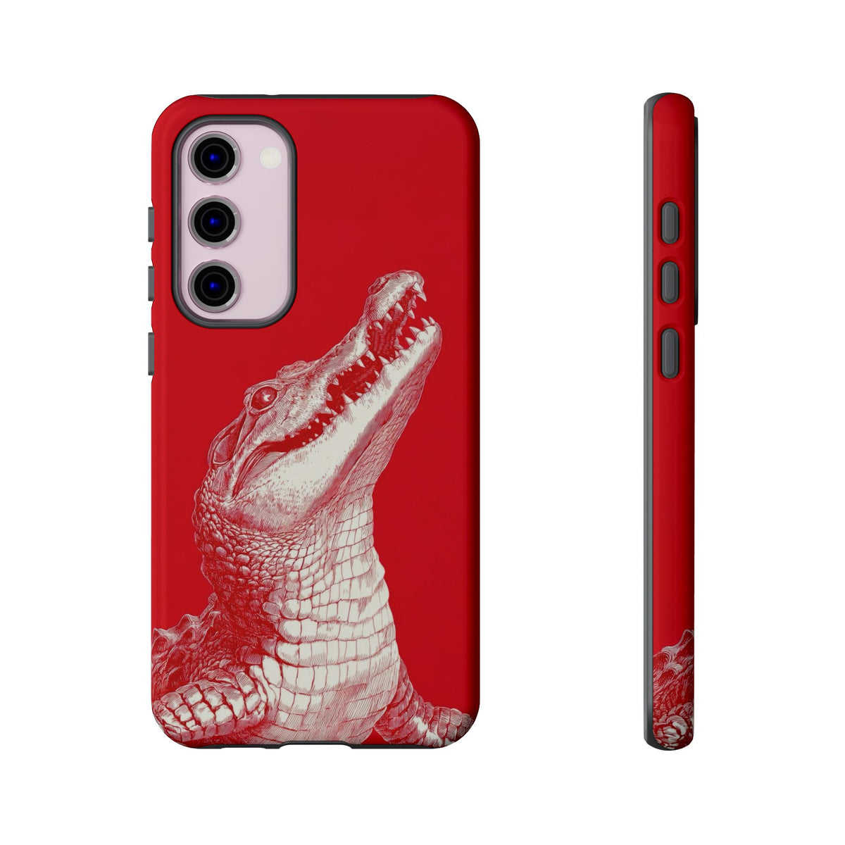 The Crocodile - Etching Style Series Graphic Tough Phone Cases