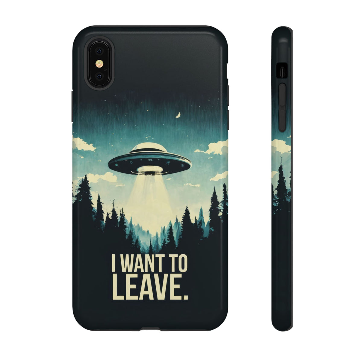 Vintage Alien UFO Graphic Tough Phone Cases