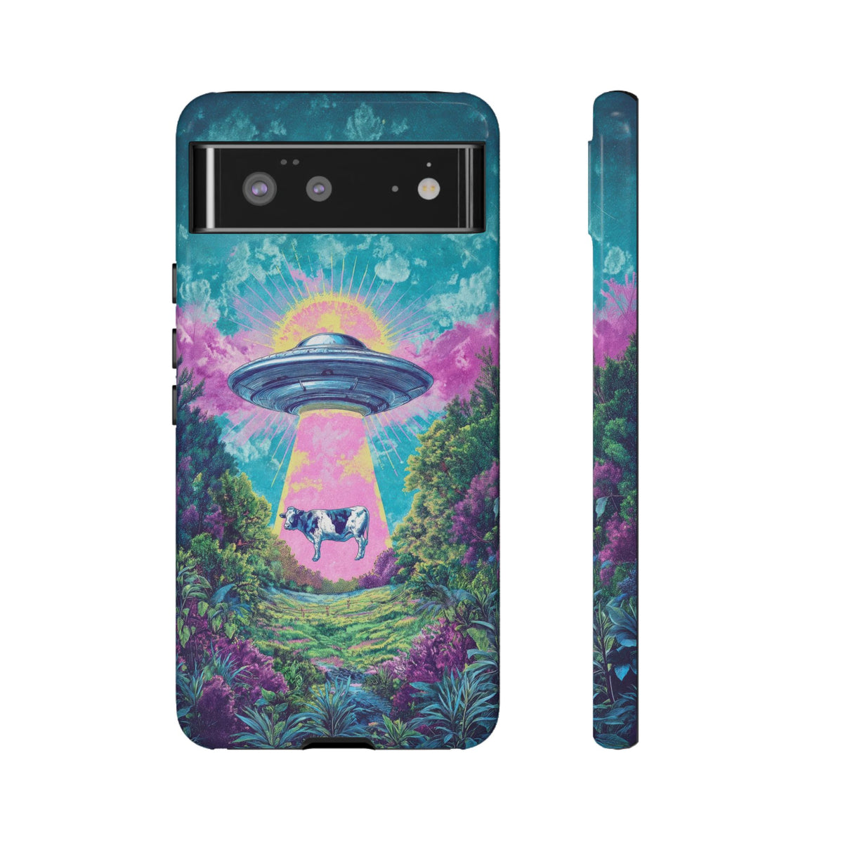 Vintage Alien UFO Graphic Tough Phone Cases