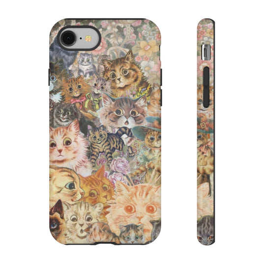 Aesthetic Cats Case - Vintage Kitty Graphic Tough Phone Cases
