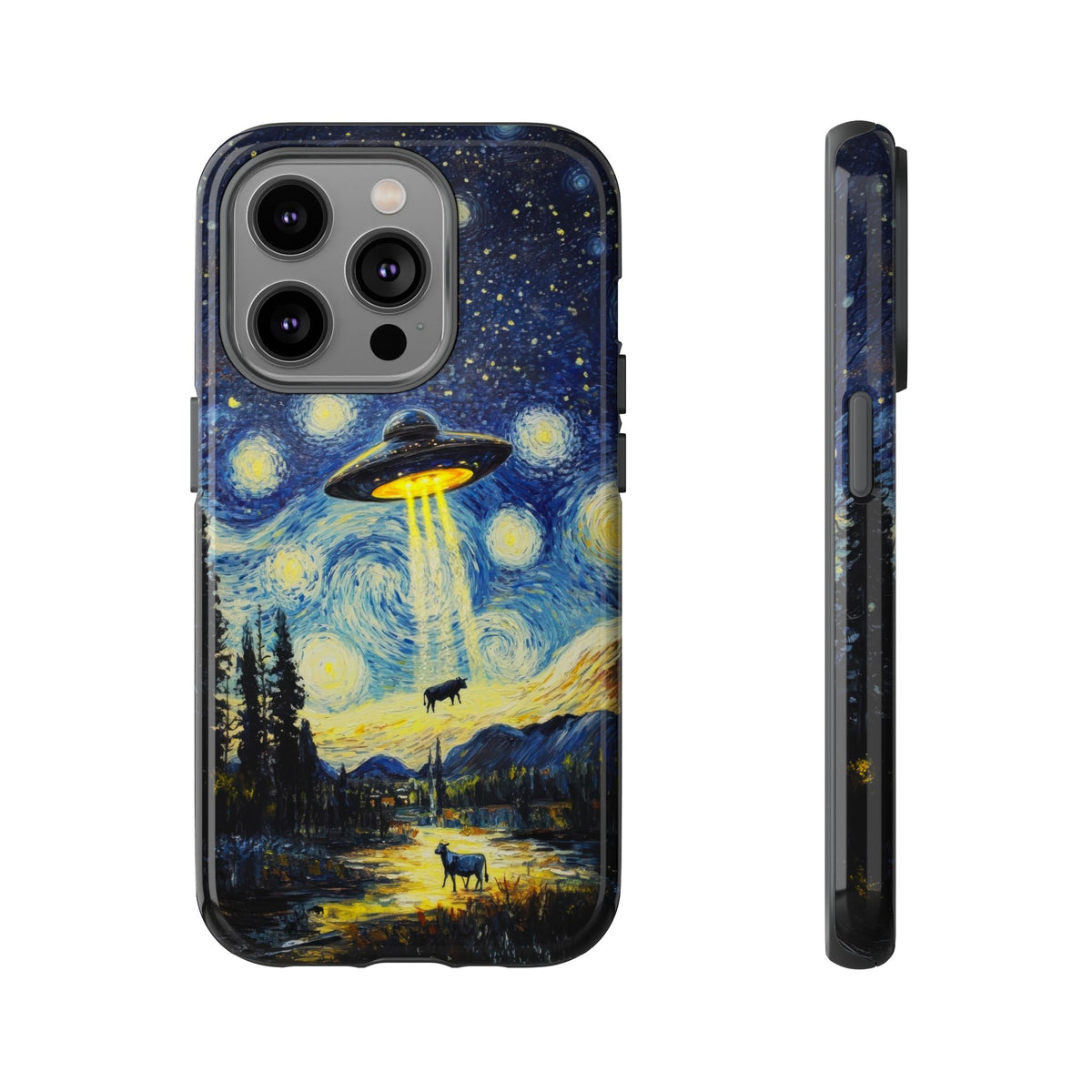Vintage Alien UFO Graphic Tough Phone Cases