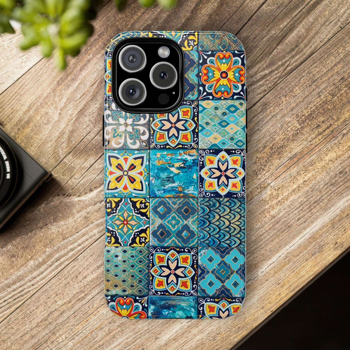 Vintage Mosaic Tile Graphic Tough Phone Cases