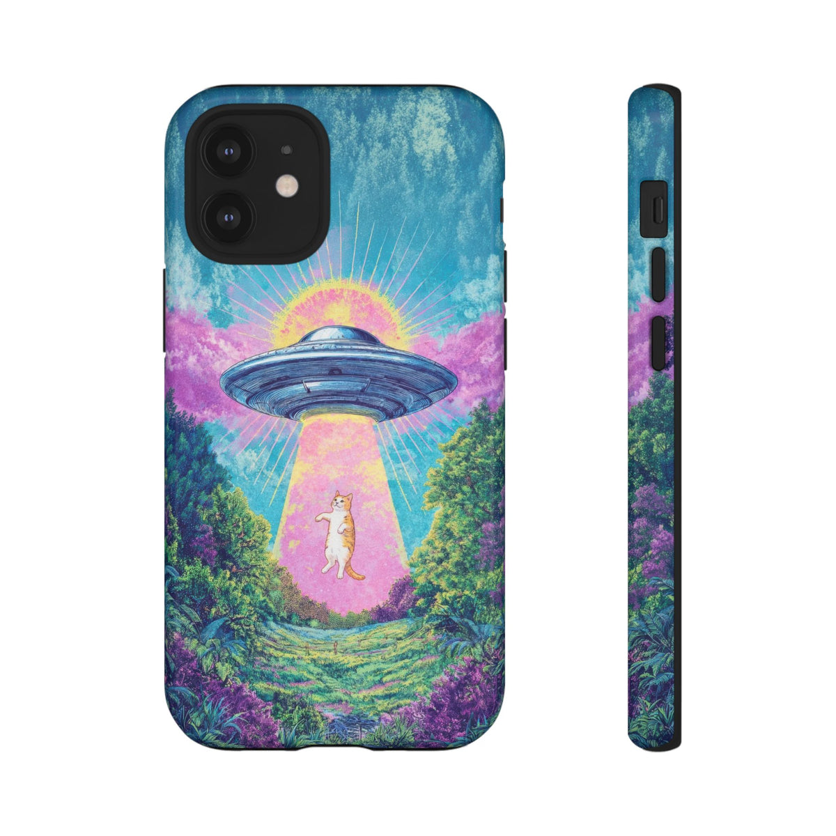 Vintage Alien UFO Graphic Tough Phone Cases