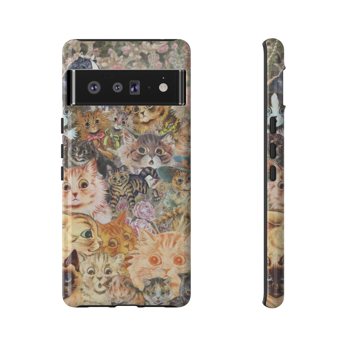 Aesthetic Cats Case - Vintage Kitty Graphic Tough Phone Cases
