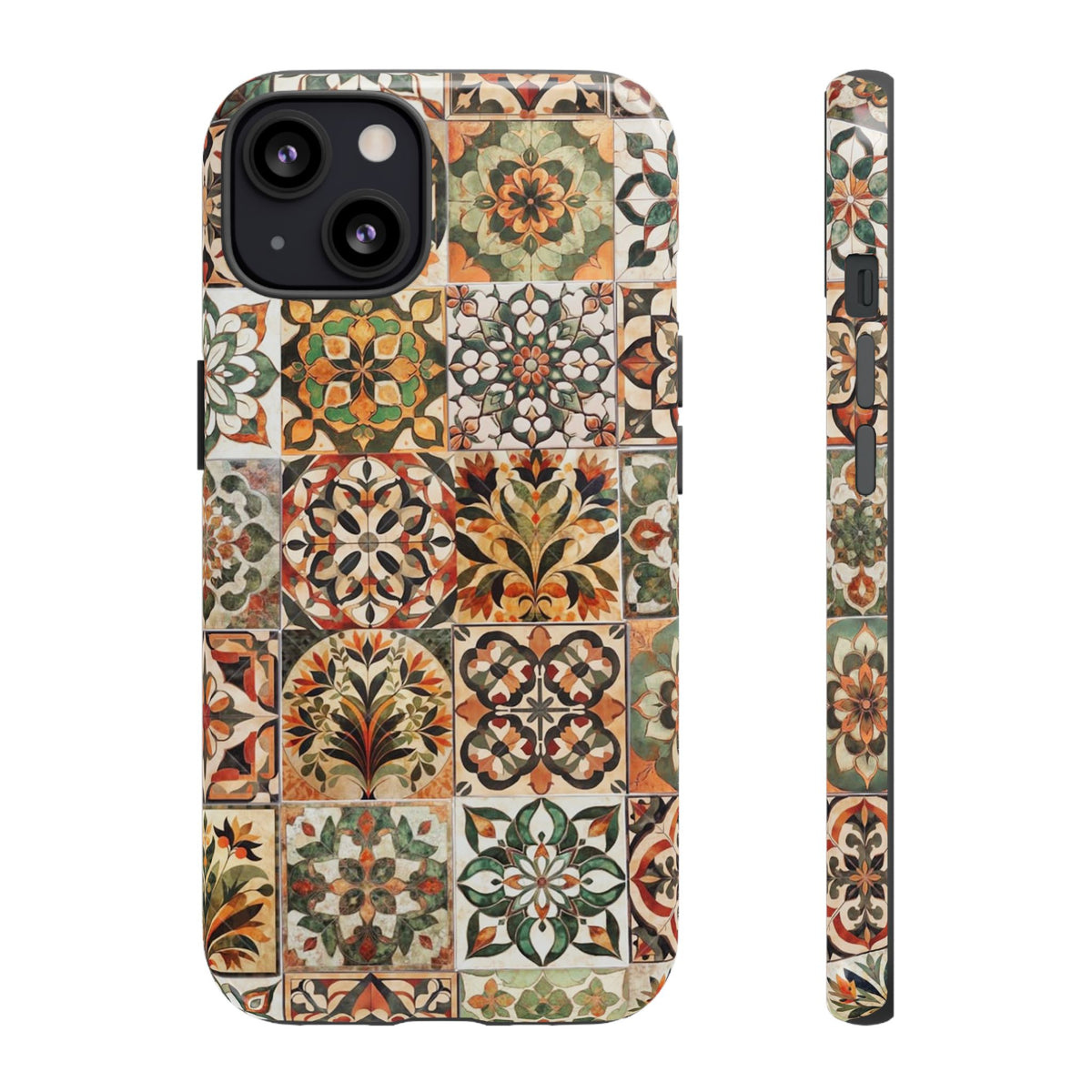Vintage Mosaic Tile Graphic Tough Phone Cases