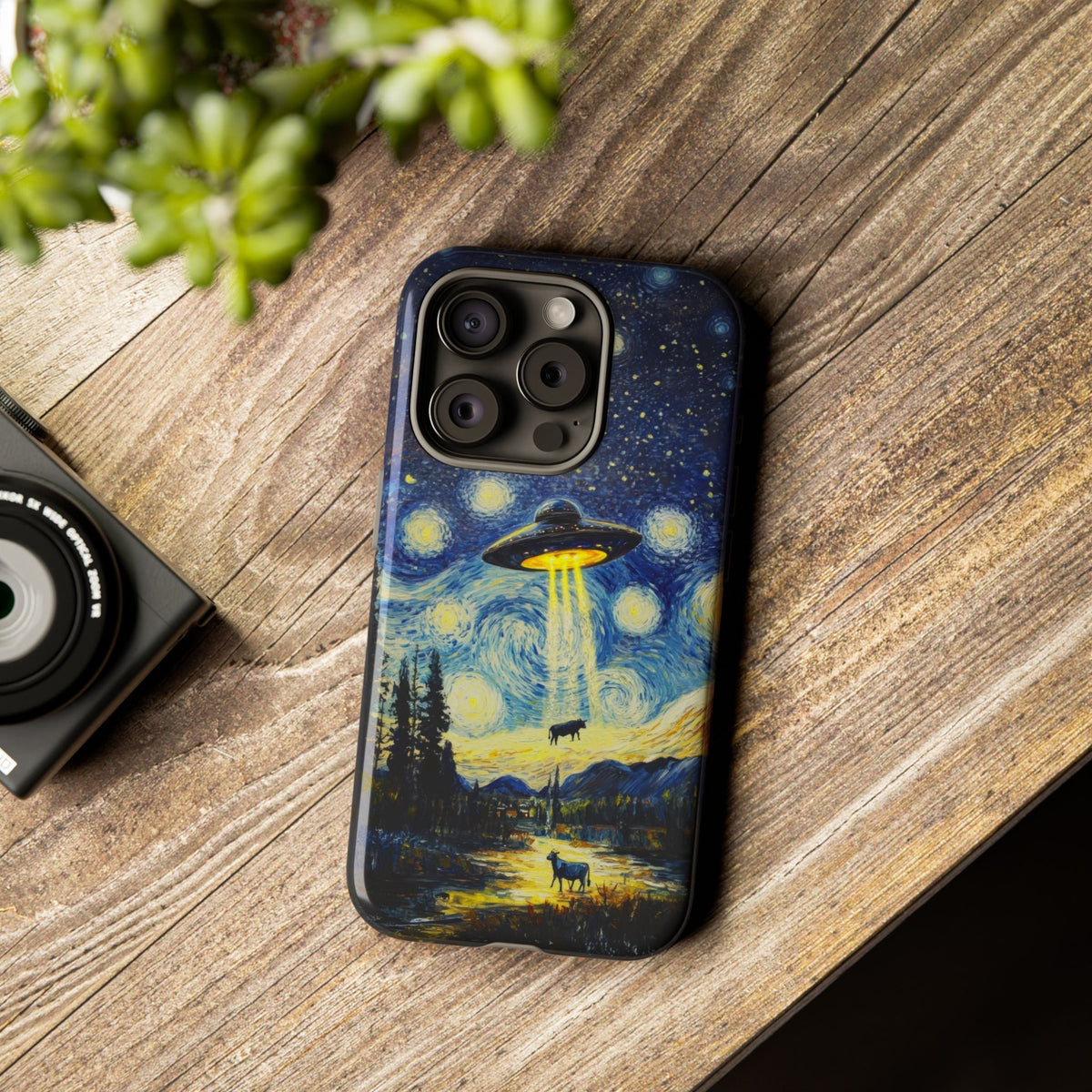 Vintage Alien UFO Graphic Tough Phone Cases