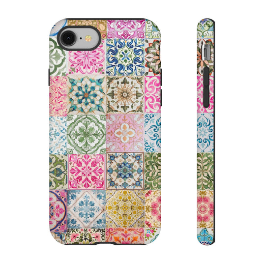Vintage Mosaic Tile Graphic Tough Phone Cases