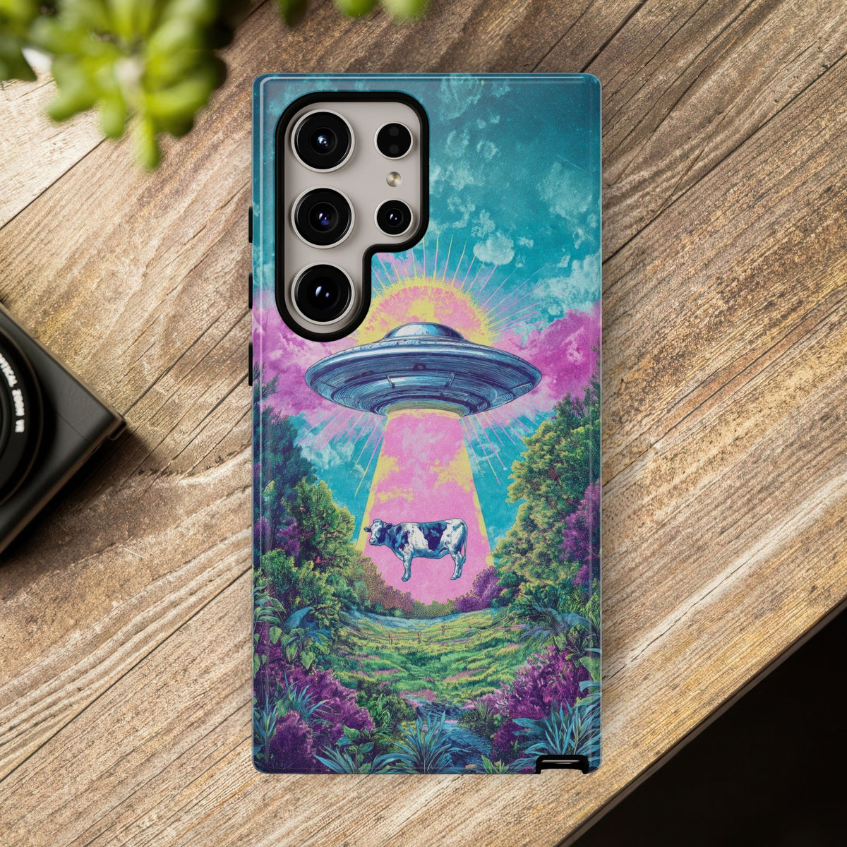 Vintage Alien UFO Graphic Tough Phone Cases