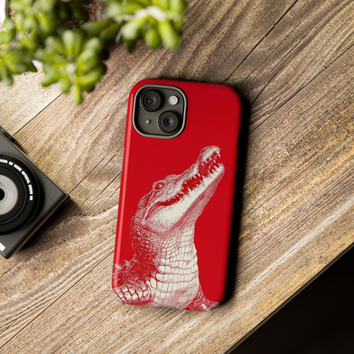 The Crocodile - Etching Style Series Graphic Tough Phone Cases