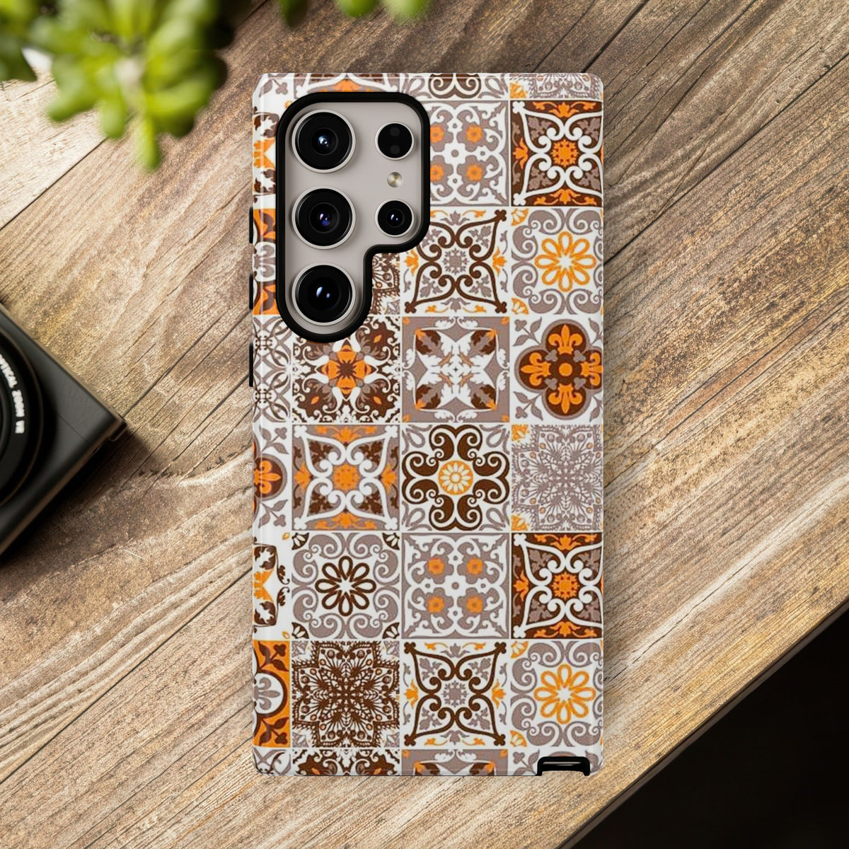 Vintage Mosaic Tile Graphic Tough Phone Cases