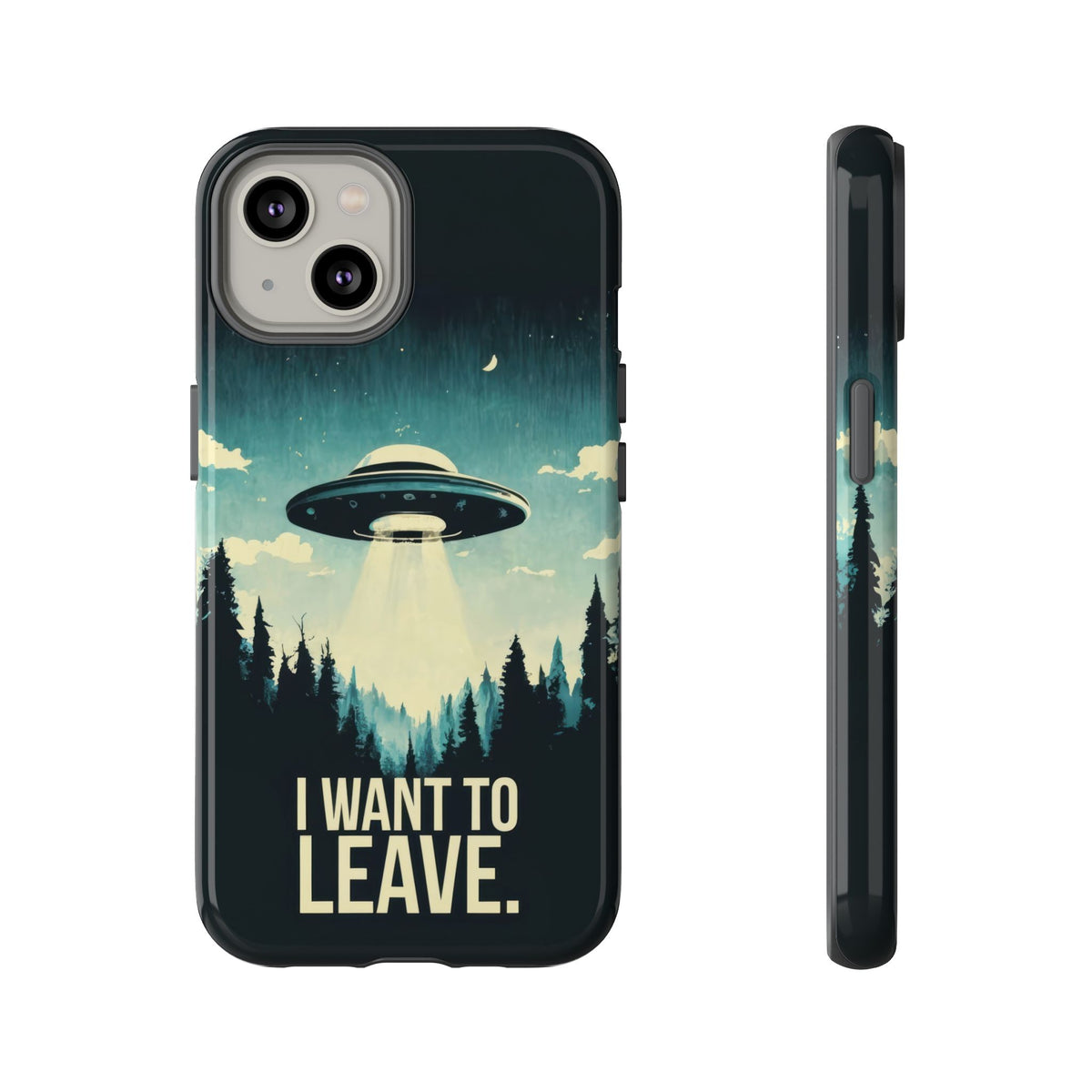 Vintage Alien UFO Graphic Tough Phone Cases