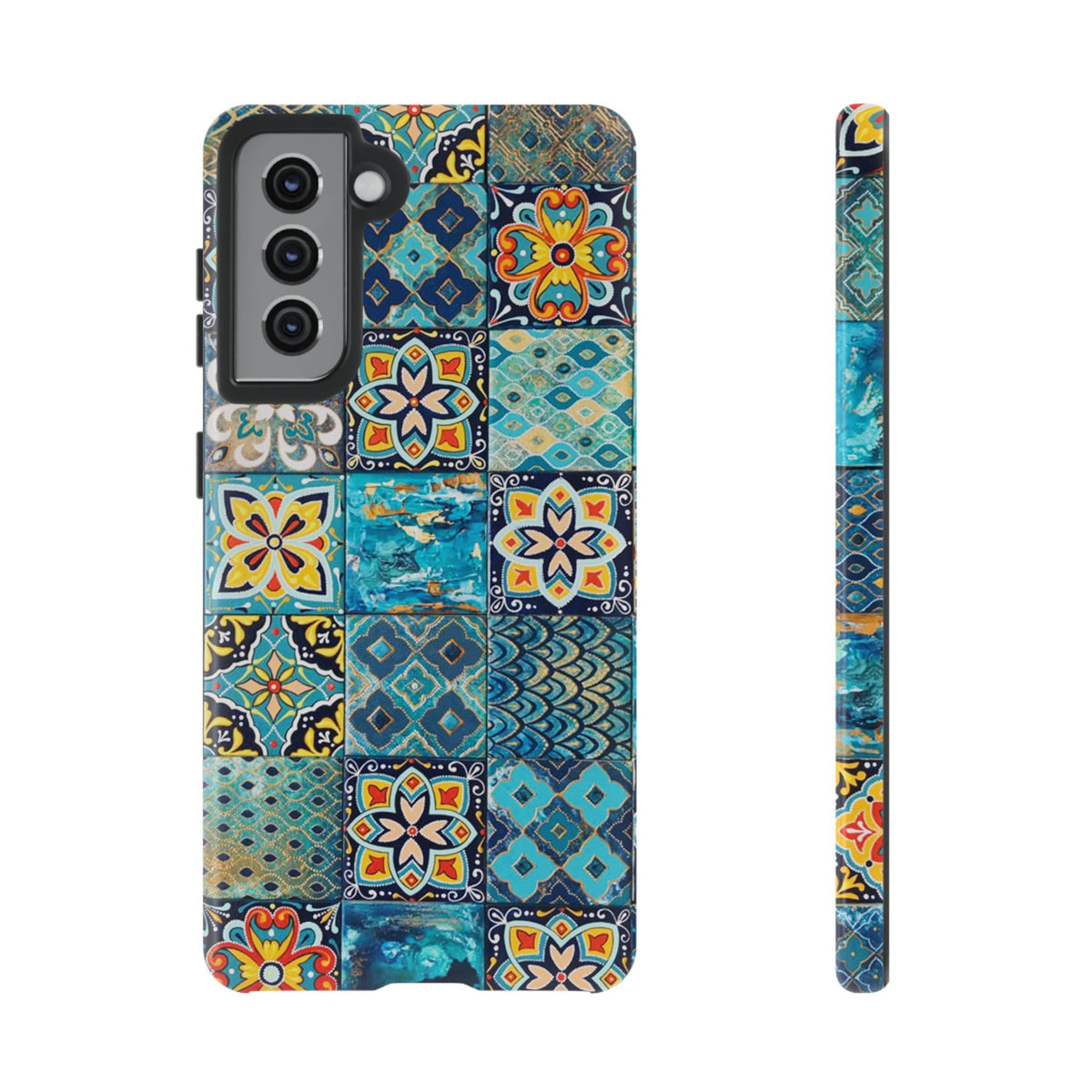 Vintage Mosaic Tile Graphic Tough Phone Cases